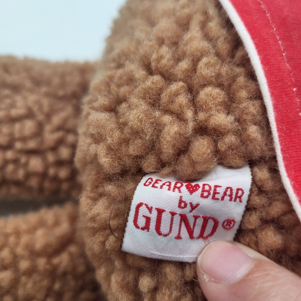 VTG Gund Sailor Gear Teddy Bear Rattle Stuffed Plush Animal 1986 Anchor - Picture 13 of 13
